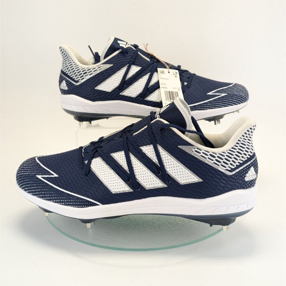 Adidas Adizero Afterburner 7 Baseball Cleats FV9393 Navy Blue - Men’s Size 15